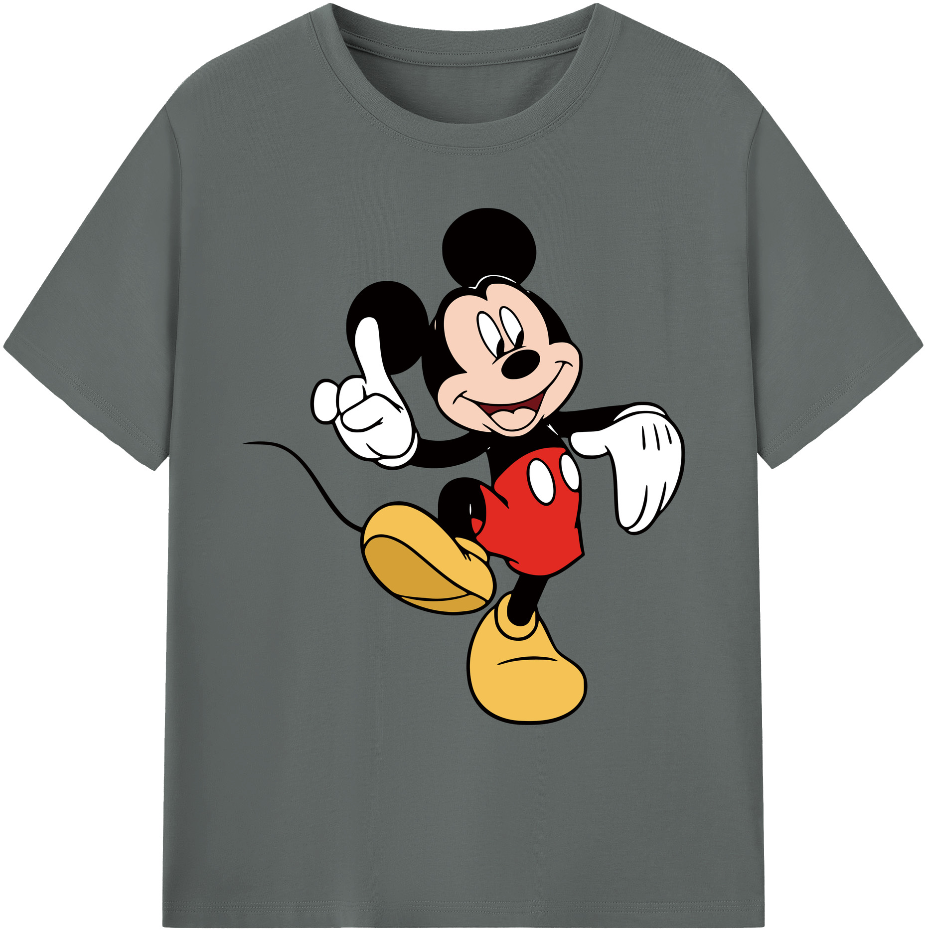 ミッキーマウス Mickey Mouse 綿100％ メンズ半袖Tシャツ｜肌触りやわらか＆通気性